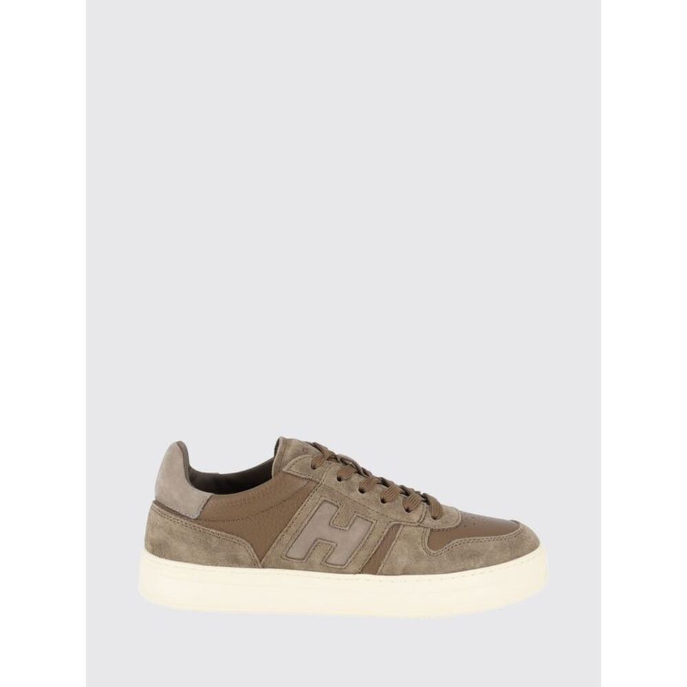 Hogan Men H668 Hogan Two-Tone Sneakers In Hammered And Suede Calfskin